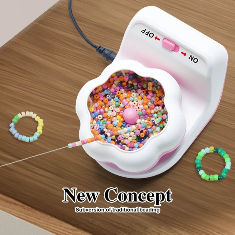 Essential Jewelry Making Device Electric Bead Spinner Automatic Bracelet Beading Machine Handheld Bead Stringing Dropship