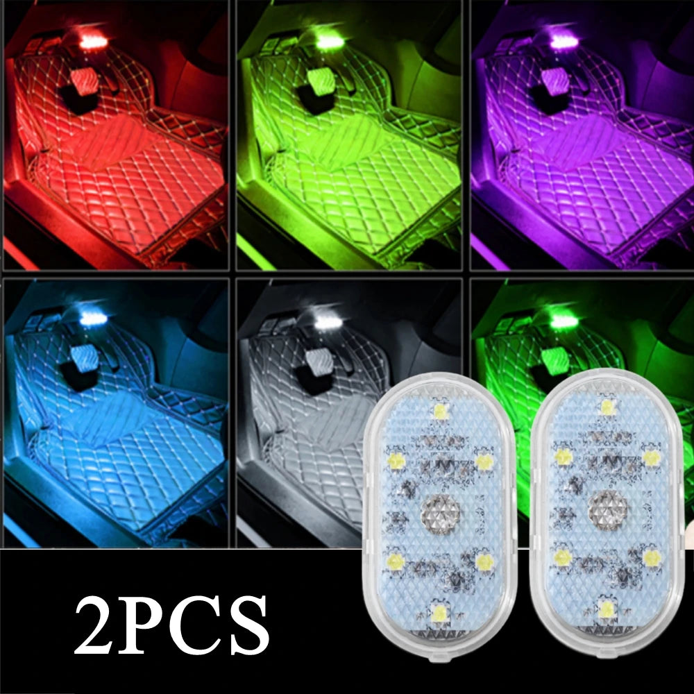 2PCS Magnetic Touch Light Car Roof Magnet Ceiling Led Camper Car Interior Lighting USB Charging Touch Activated LED Lights