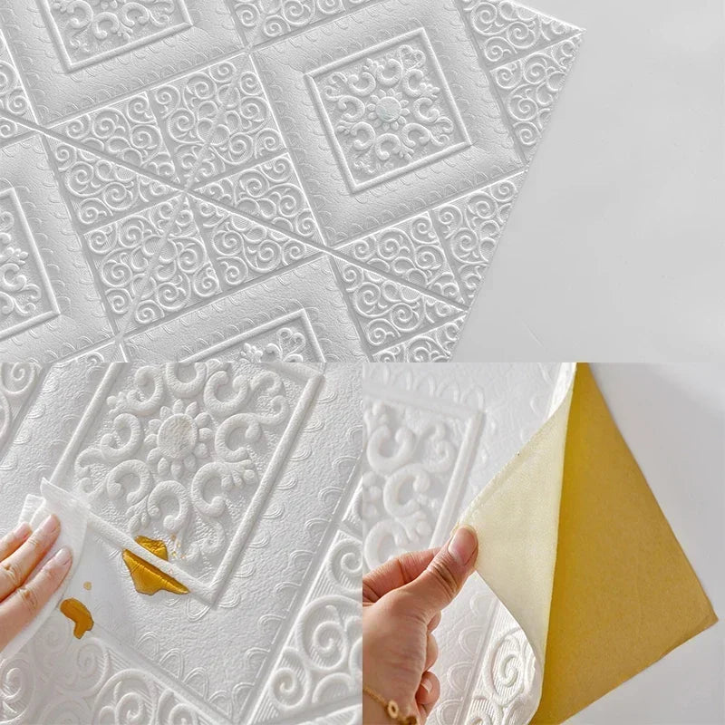 3D Self-Adhesive Ceiling Wallpaper Panels