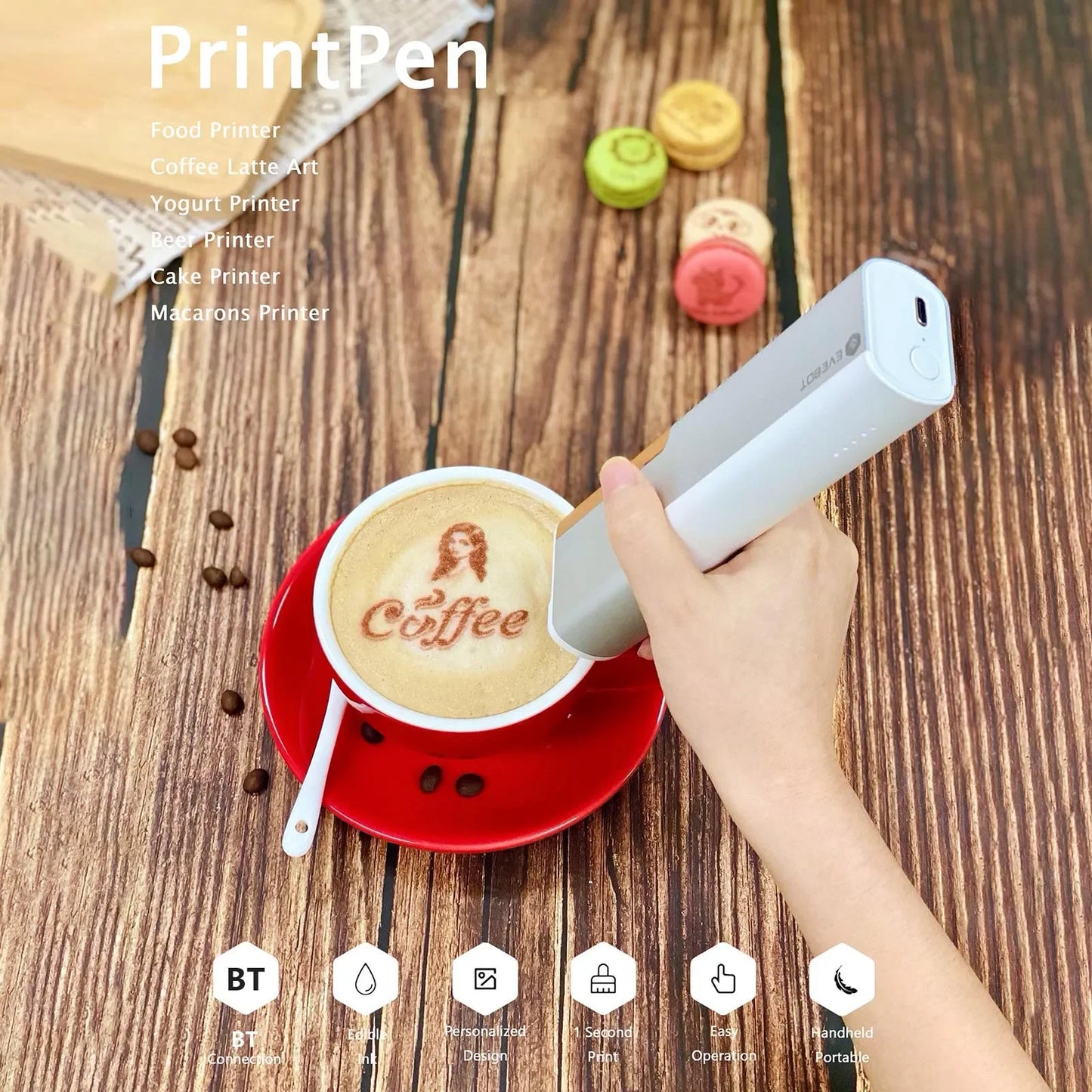 EveBot FoodPrint Pro Handheld Printer