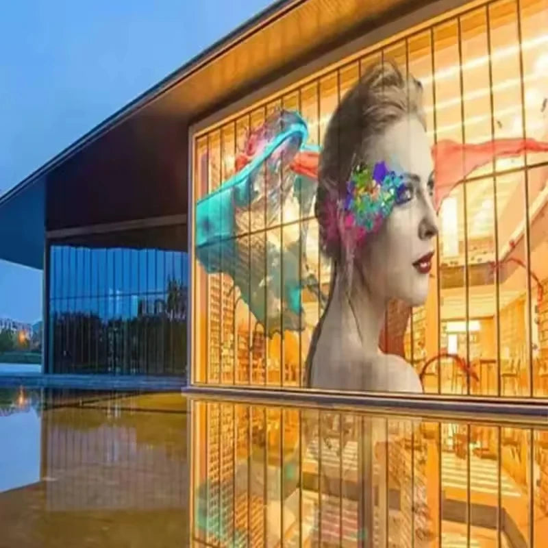 Transparent flexible Self Adhesive  LED Screen