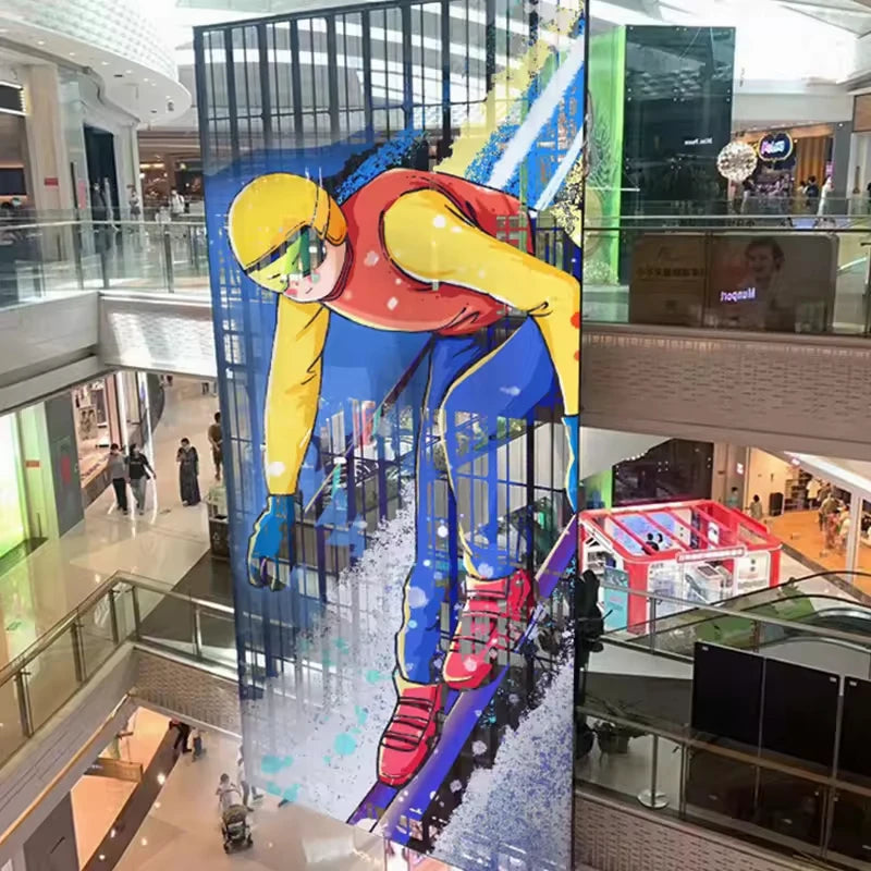 Transparent flexible Self Adhesive  LED Screen