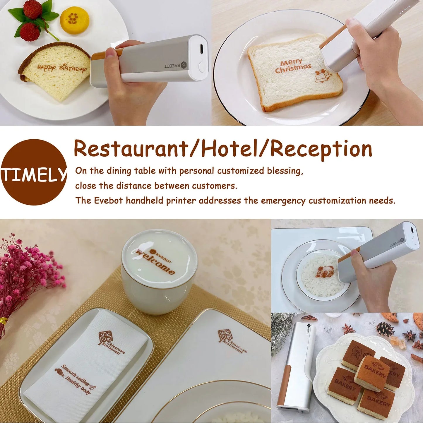 EveBot FoodPrint Pro Handheld Printer